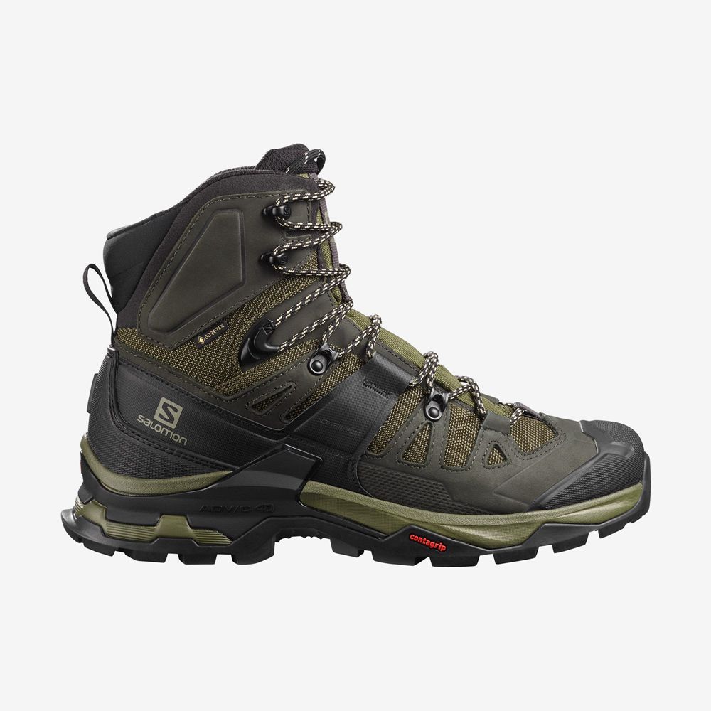 SALOMON QUEST 4 GORE-TEX Philippines - Men's Hiking Boots - Olive | 017943-YSE